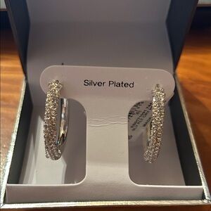 Elegant Silver Plated Crystal Earrings